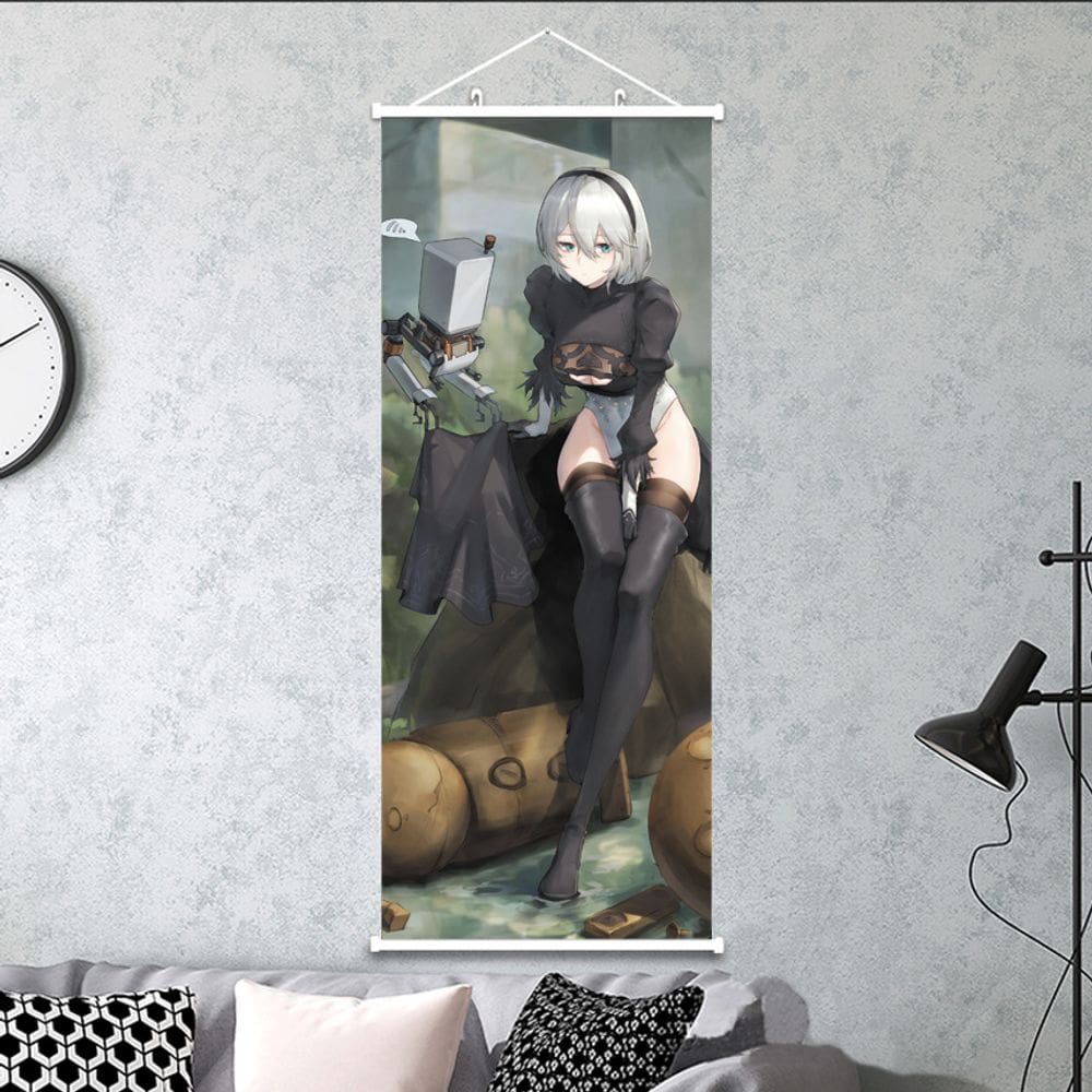 Quadro de pintura de parede NieR Automata 2B Anime 30x75cm