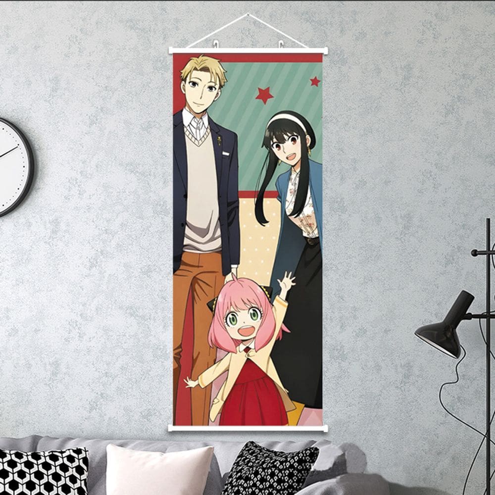 Pintura artística de parede SPY x FAMILY Anime Canvas 30x75cm