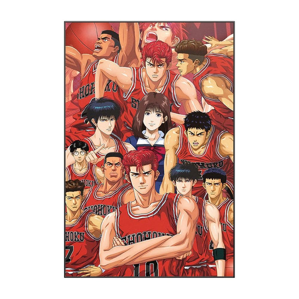 Pintura de parede em tela Slam Dunk Anime 40x60cm