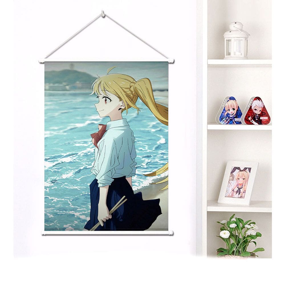 Pôster de arte de parede Lonely Rock Anime Pochi and Gotou 40x60cm