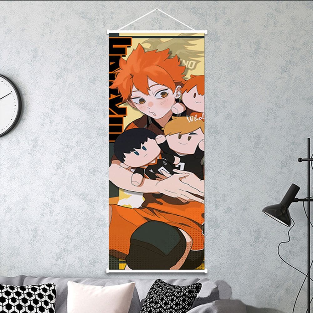 Arte de parede em tela Haikyuu Hinata Shoyo 25x75cm