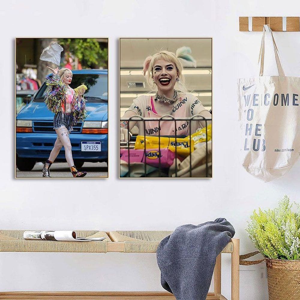 Conjunto de tela de pintura de parede Harley Quinn 30x40cm x2
