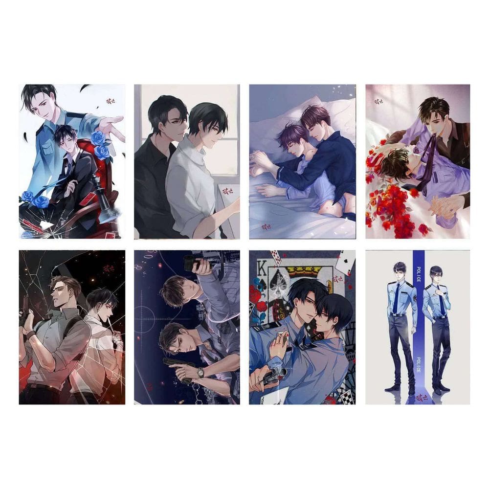 Conjunto de pôsteres Demon Slayer, One Piece, Arknights 20x30 cm