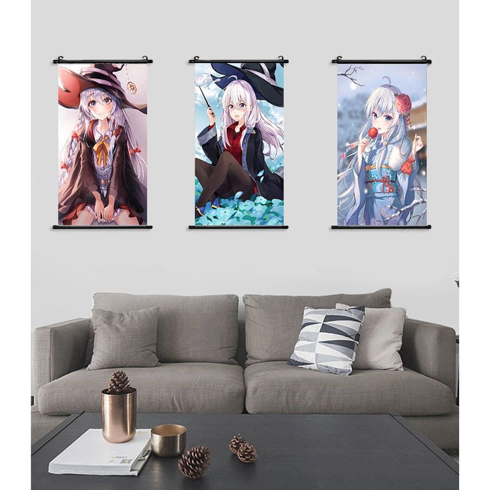 Arte de parede em tela 3 painéis Ireena Wandering Witch 40x60cm