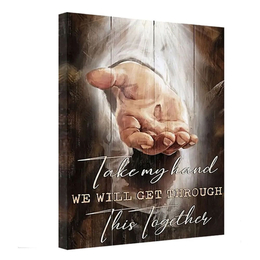 Arte de parede, pintura, impressão em tela, mão de luz, 40x60cm