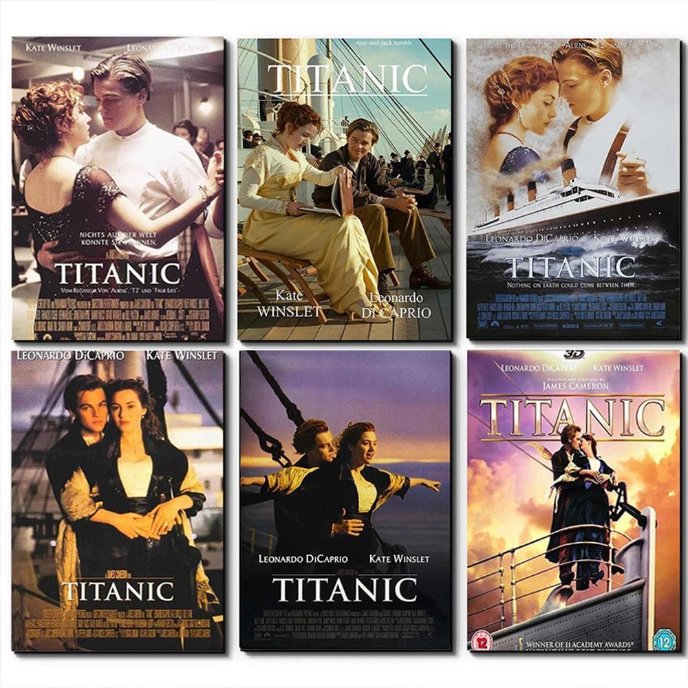 Conjunto de pintura de parede Picture Titanic Movie 40x60cm (x6)
