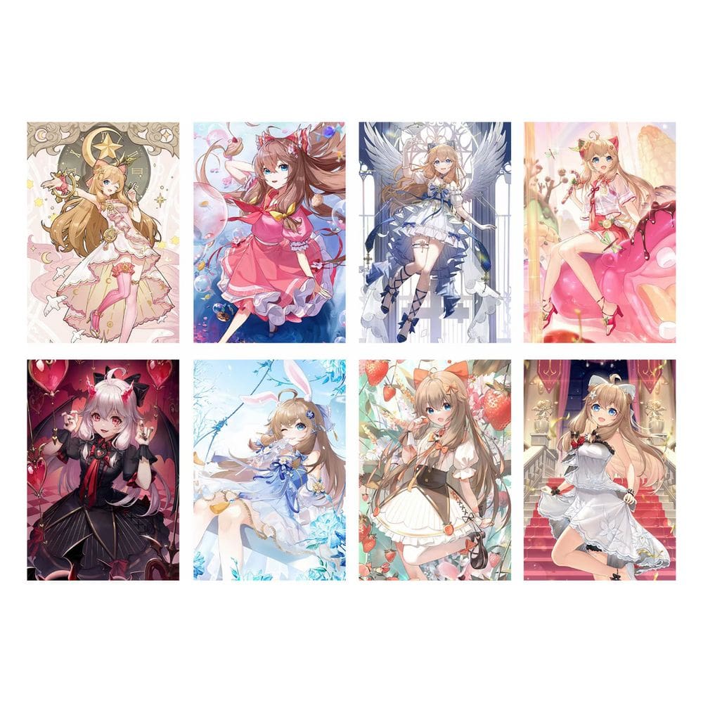 Conjunto de pôsteres Anime Honkai Star Rail, EVA e Papai Noel 20x30cm