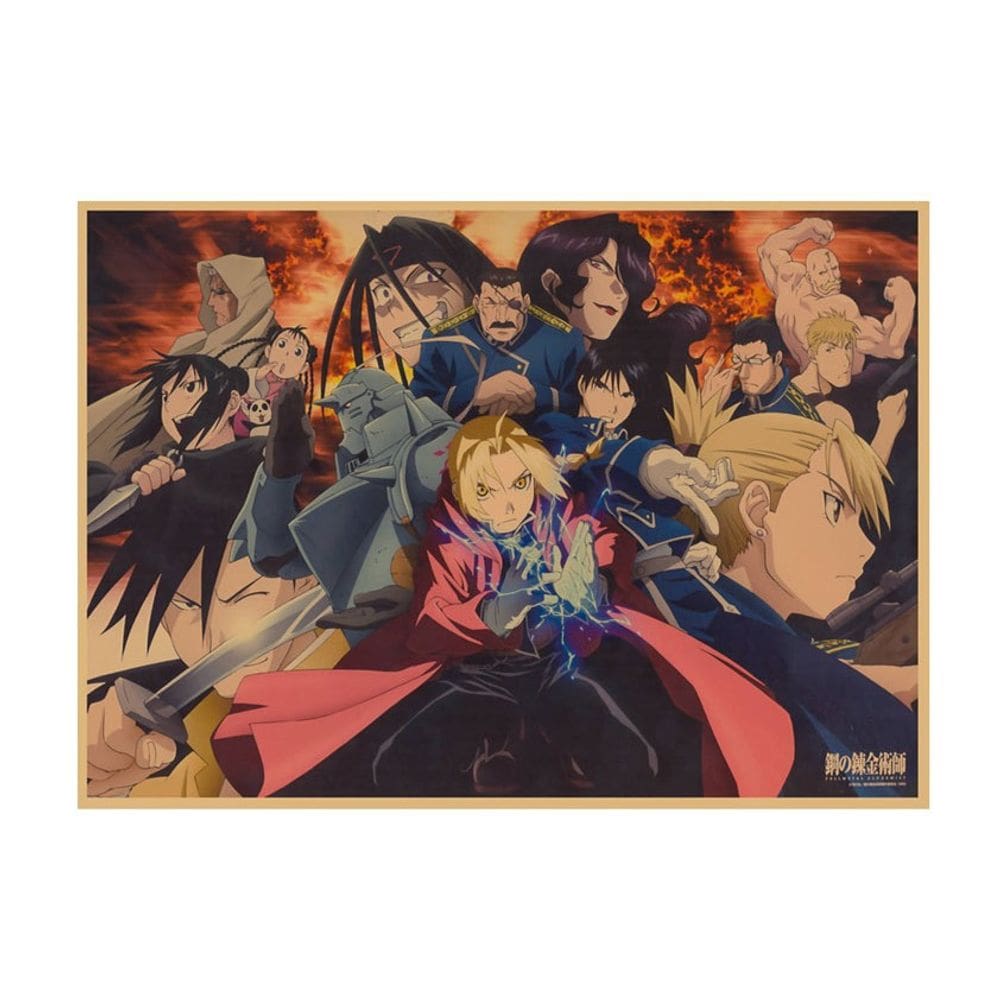 Pintura em cartaz Fullmetal Alchemist Retro 29,7x42cm