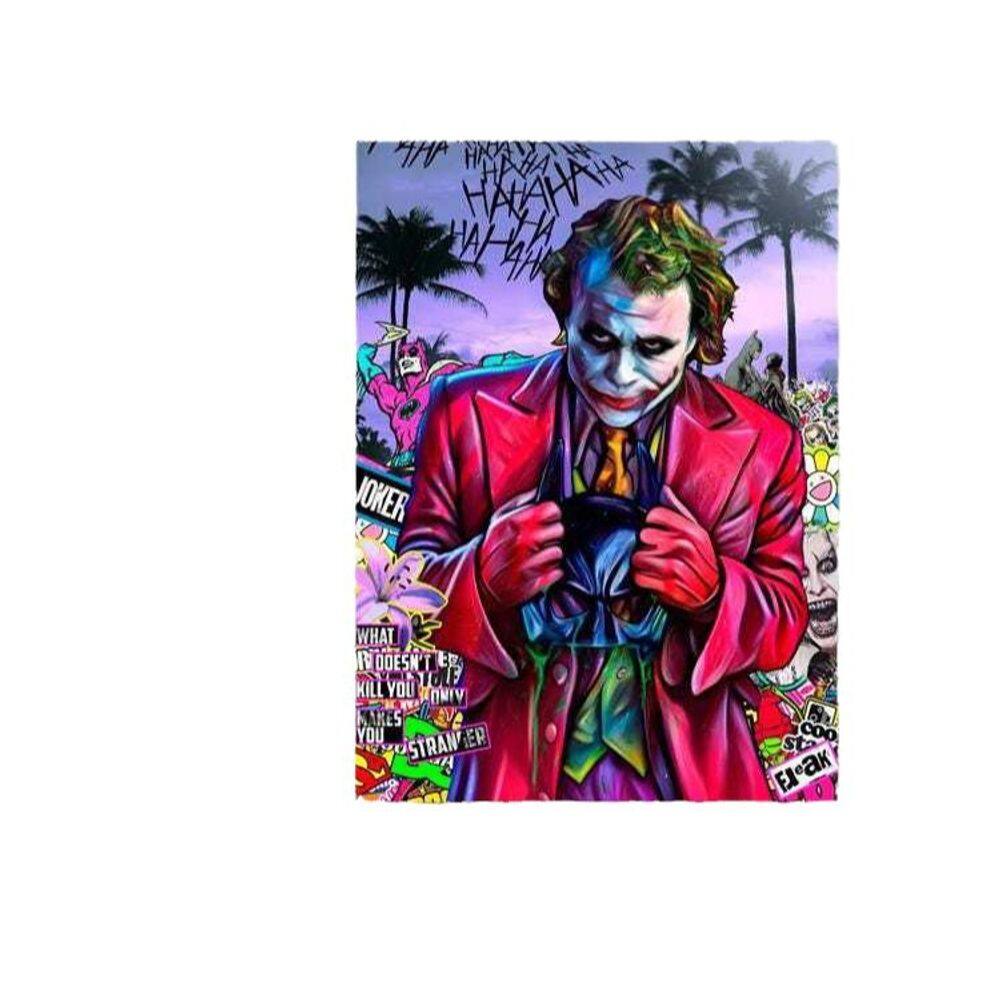 Pintura de arte de parede em tela Joker Picture 40x60cm Modern