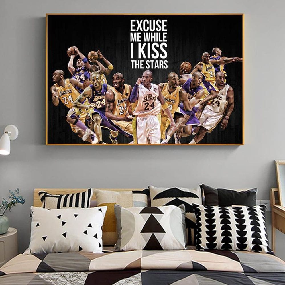 Tela de pintura de parede Kobe Bryant NBA 30x40cm