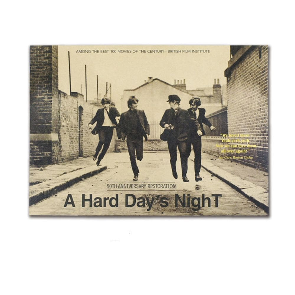 Pôster The Beatles Vintage A Hard Day`s Night 51,5x36cm