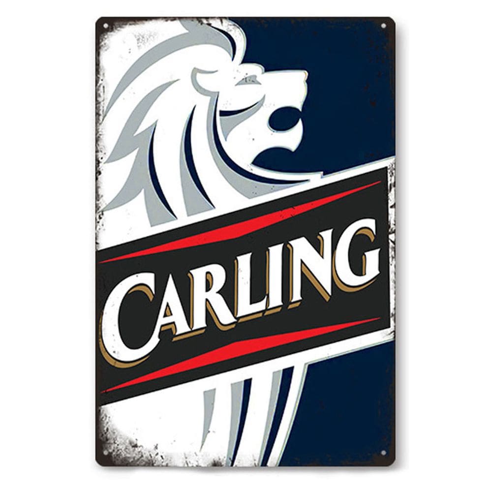 Placa de lata Carling Beer Logo Vintage Iron 20x30cm Decoração de bar