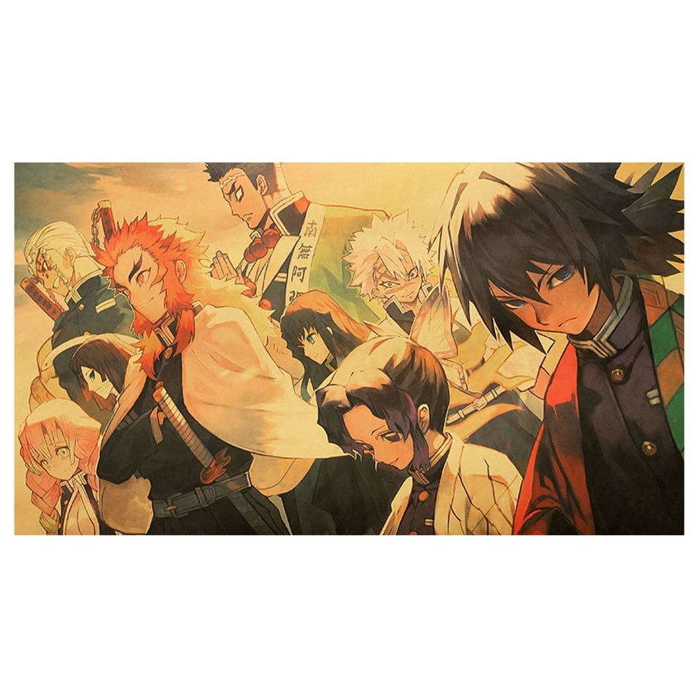 Pôster Demon Slayer Coleção de Personagens A 70,5x39cm