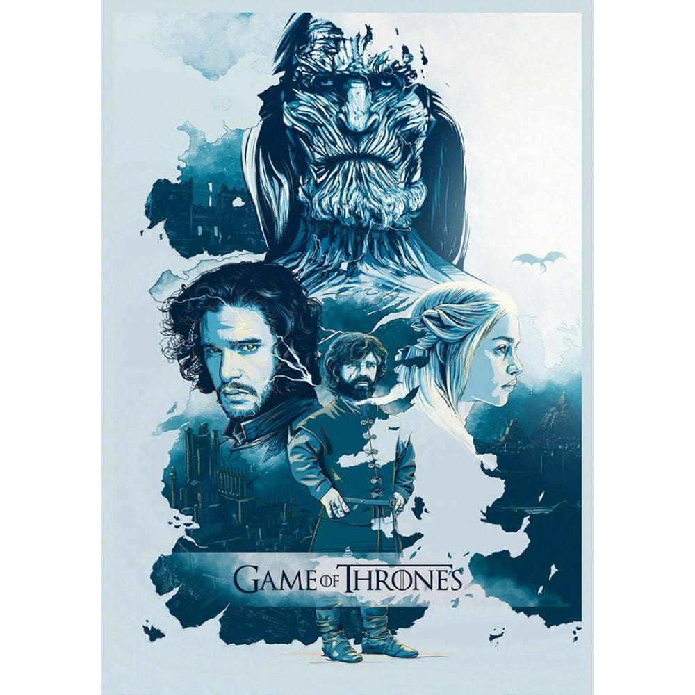 Pôster Game of Thrones com impressão artística vintage 20x30cm em ferro