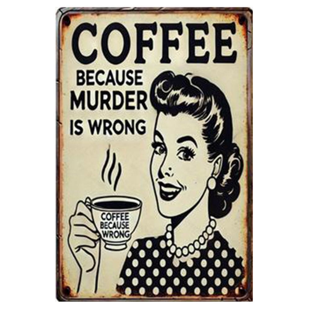 Decoração de parede, pintura em ferro, metal, estanho, cartaz, café, 20x30cm