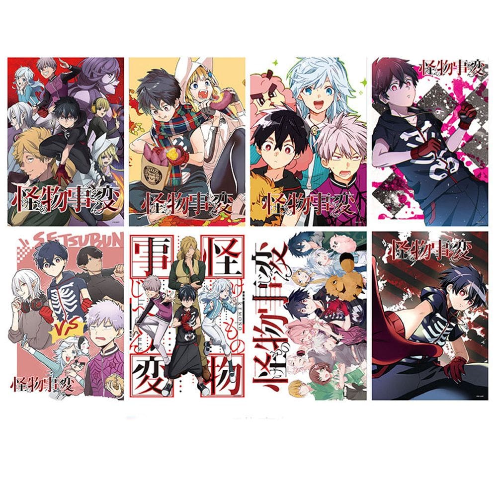 Conjunto de pôsteres Anime Chainsaw Man, 8 peças, 42 x 29 cm, decoração de quarto