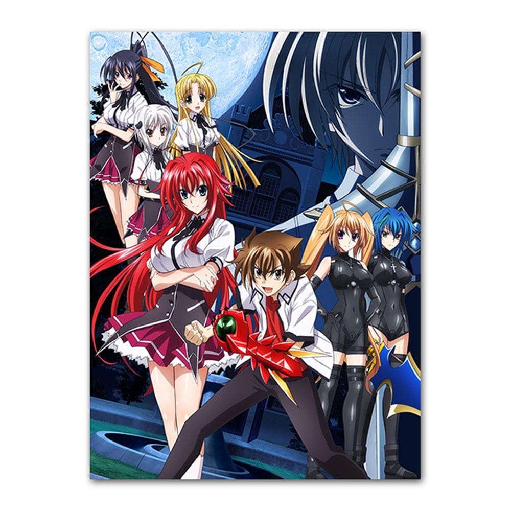 Pintura em cartaz High School DxD Anime 40x60cm em papel