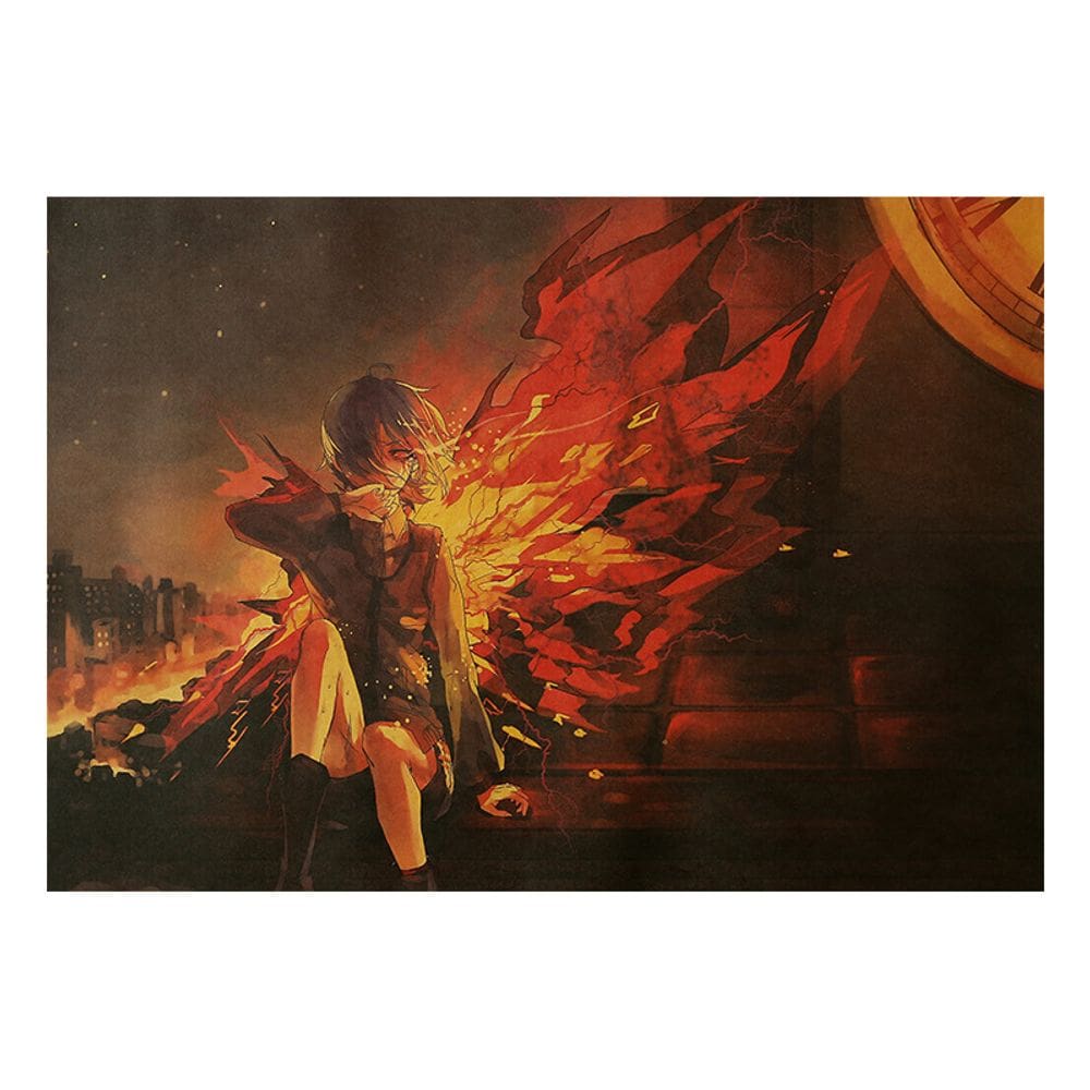 Pôster de arte de parede de anime retrô Tokyo Ghoul L 50,5x35cm