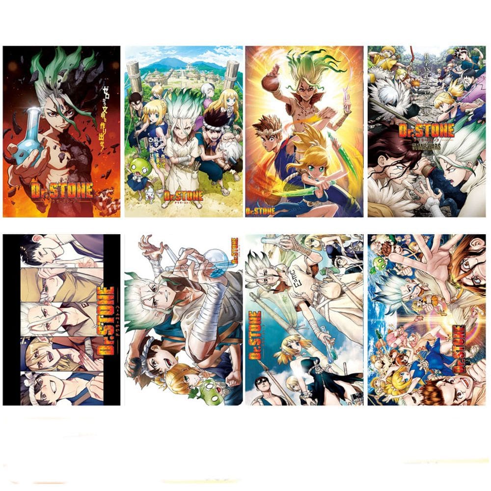 Conjunto de pôsteres Stone of Chronicles, 8 peças de arte sem moldura de 42 x 29 cm