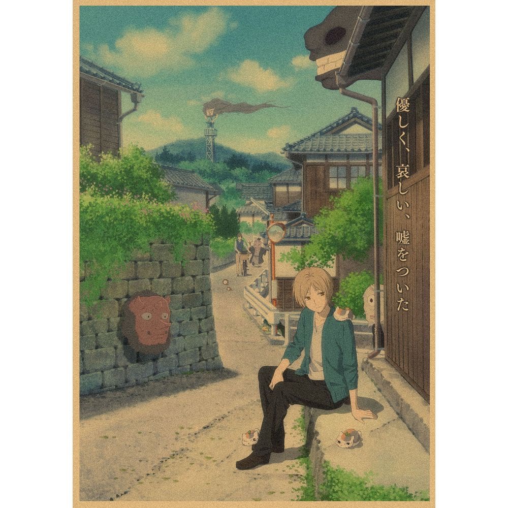 Pôster O Livro dos Amigos de Natsume Anime sem moldura 30,6 x 30,6 cm