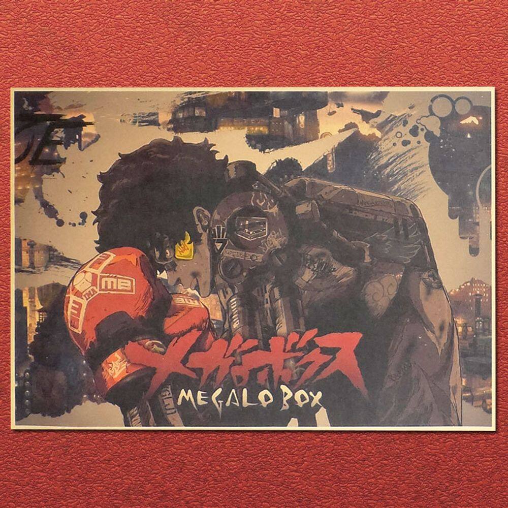 Pôster Megalo Box Anime Joe em Ação 42x30cm