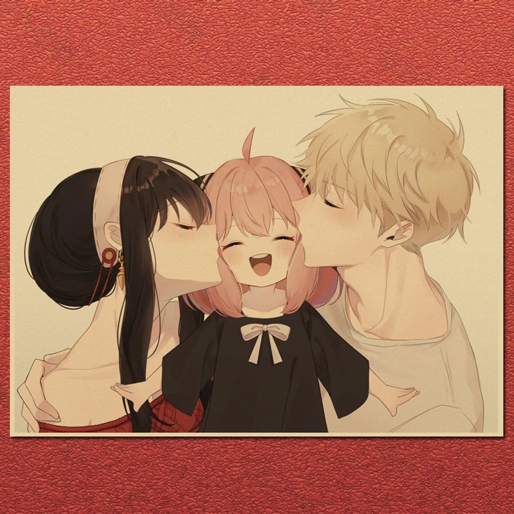 Pôster SPY × FAMILY Vintage Kraft Paper Anime 20x30cm Iron