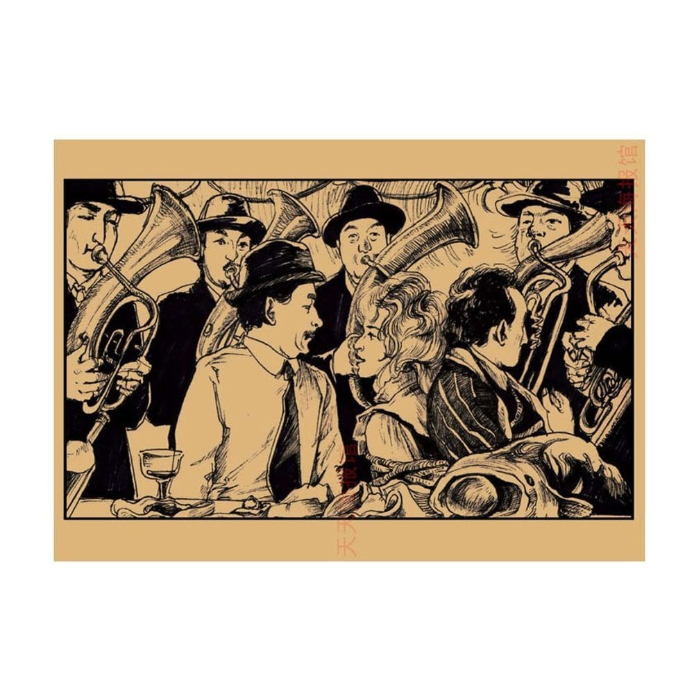 Filme vintage subterrâneo de pintura em pôster 29,7x42cm