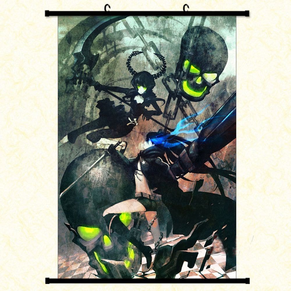 Pôster de anime Black Rock Shooter Black Bullet 40x60 cm