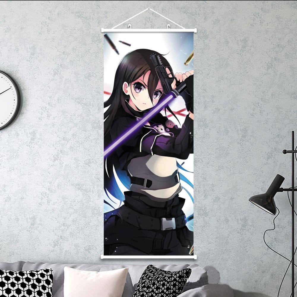 Pintura de parede Sword Art Online Asuna 30x75cm Pano