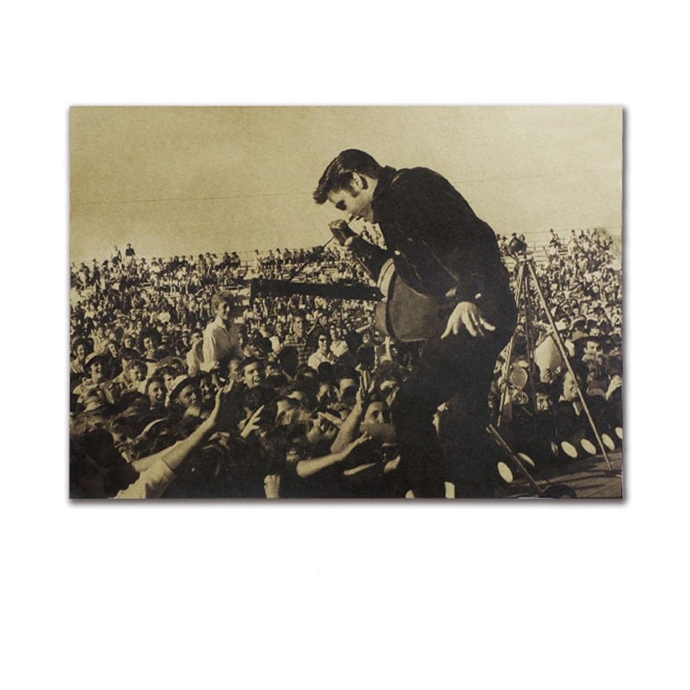 Pôster Elvis Presley Vintage 51,5x36cm em papel sem moldura