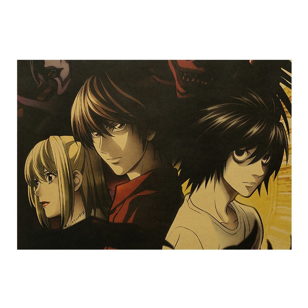 Pôster Death Note Anime com impressão de arte de parede sem moldura de 50,5 x 35 cm