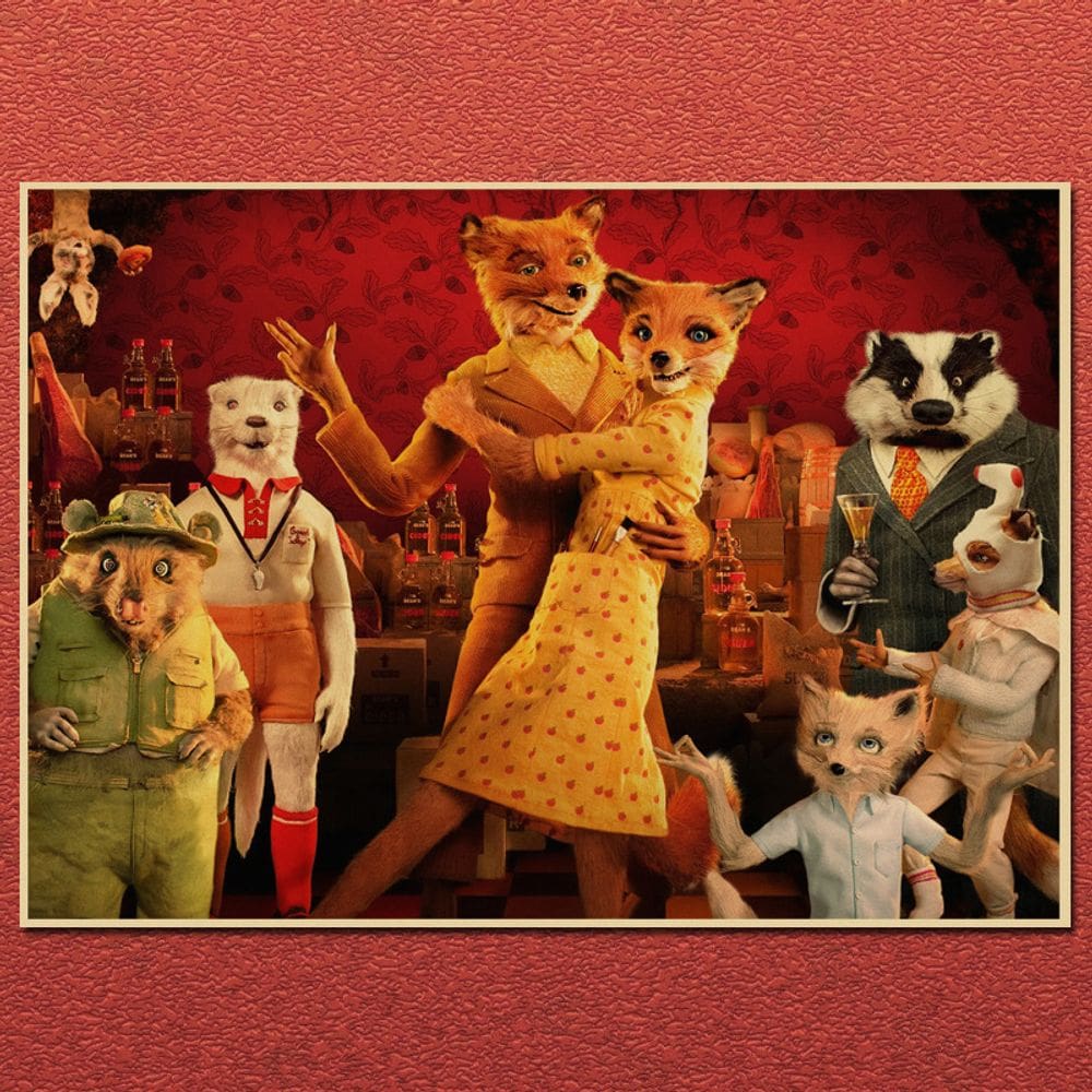 Pôster Fantastic Mr. Fox Movie 42x30cm - Arte de comédia animada