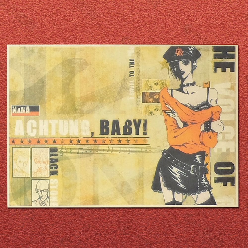 Pôster NANA Vintage Kraft Anime Painting 42x30cm