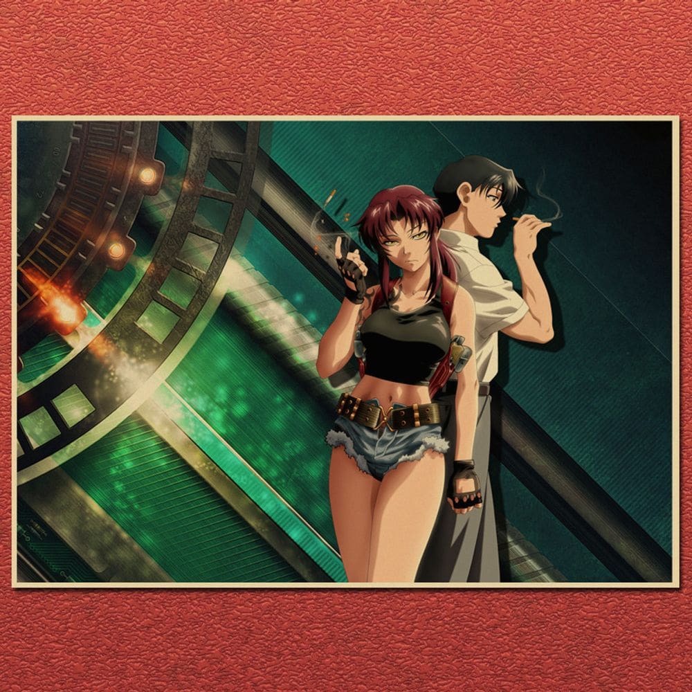 Pôster Black Lagoon Vintage Art Print em ferro 20x30cm
