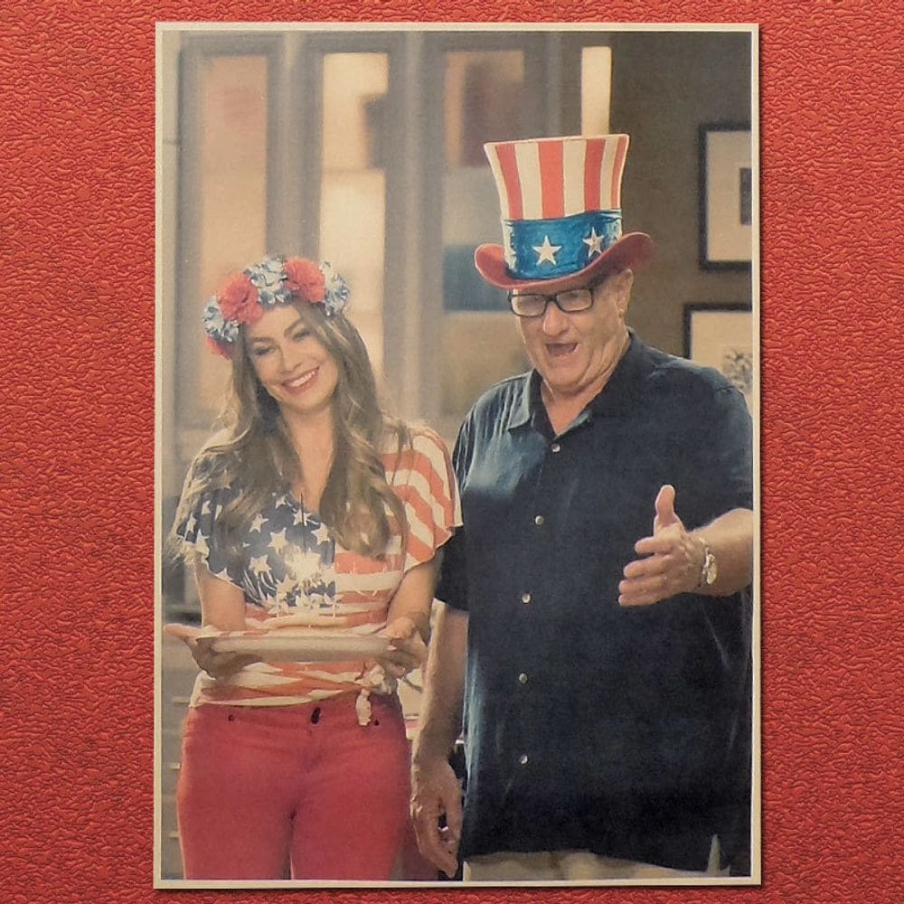 Pôster Modern Family Vintage Art Print 20x30cm em ferro