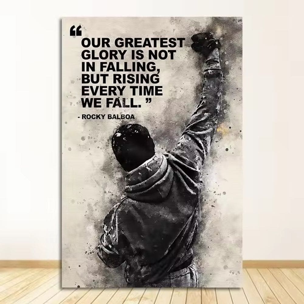 Pôster Rocky Balboa Boxing Motivational Wall Art 40x60cm