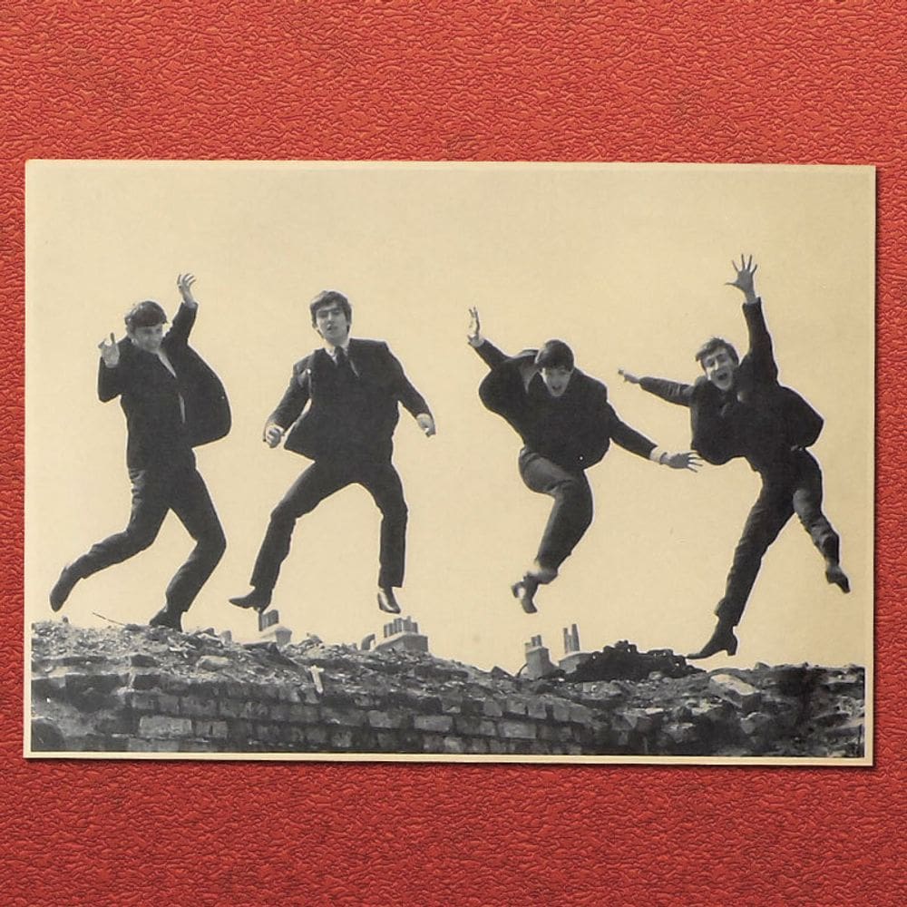 Pôster Arte de música rock vintage dos Beatles 20x30cm em ferro