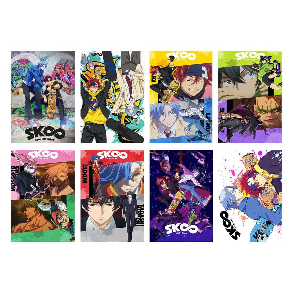 Conjunto de pôsteres Anime SK8, Demon Slayer e Mo 20x30cm (8 peças)