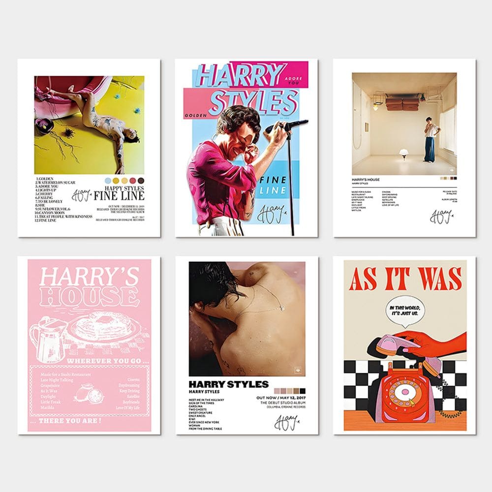 Conjunto de pôsteres, capa de álbum Kanye West, 6 peças, impressão em tela de 30 x 40 cm