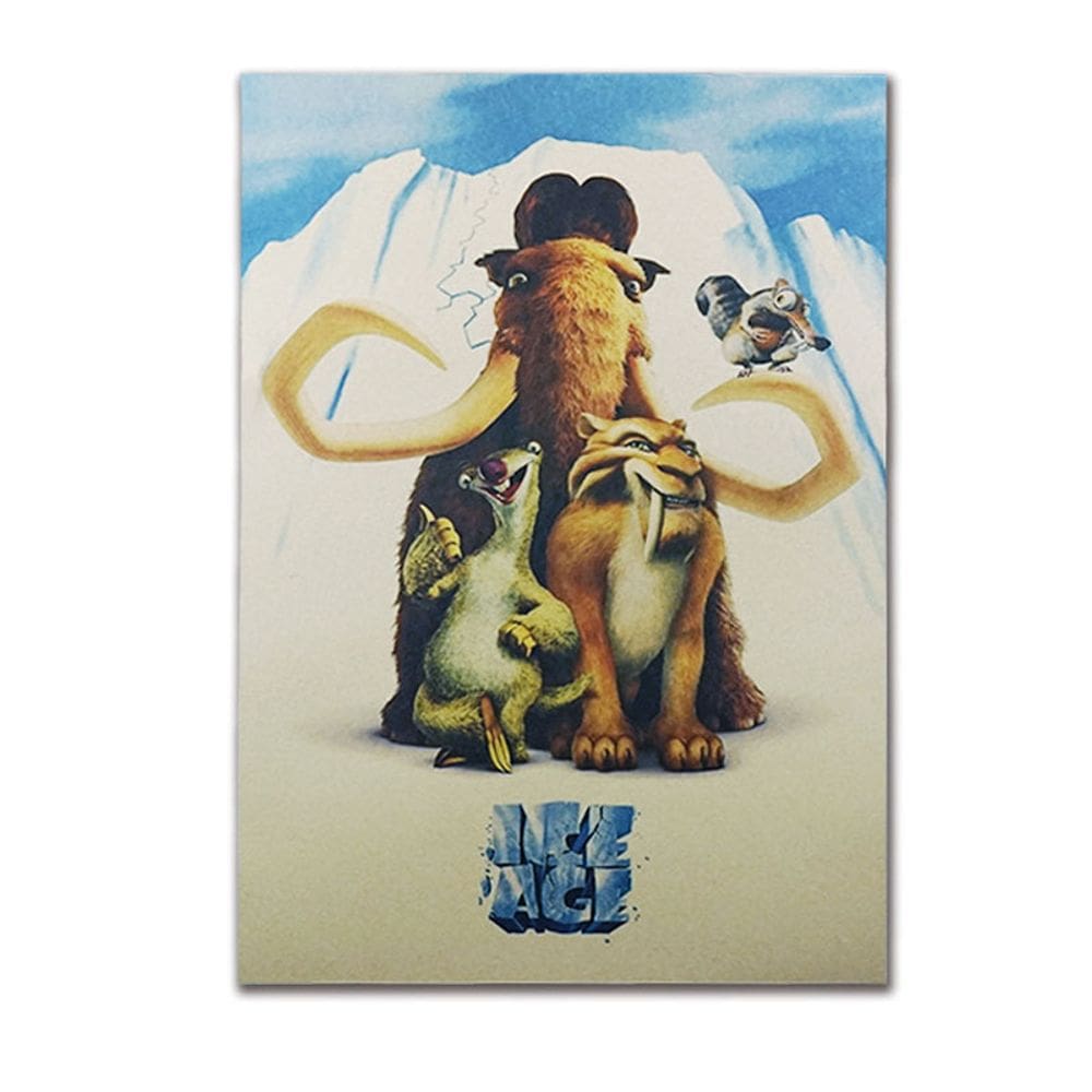 Pôster Pintura A Era do Gelo Manny Sid Diego Vintage 51,5x36cm