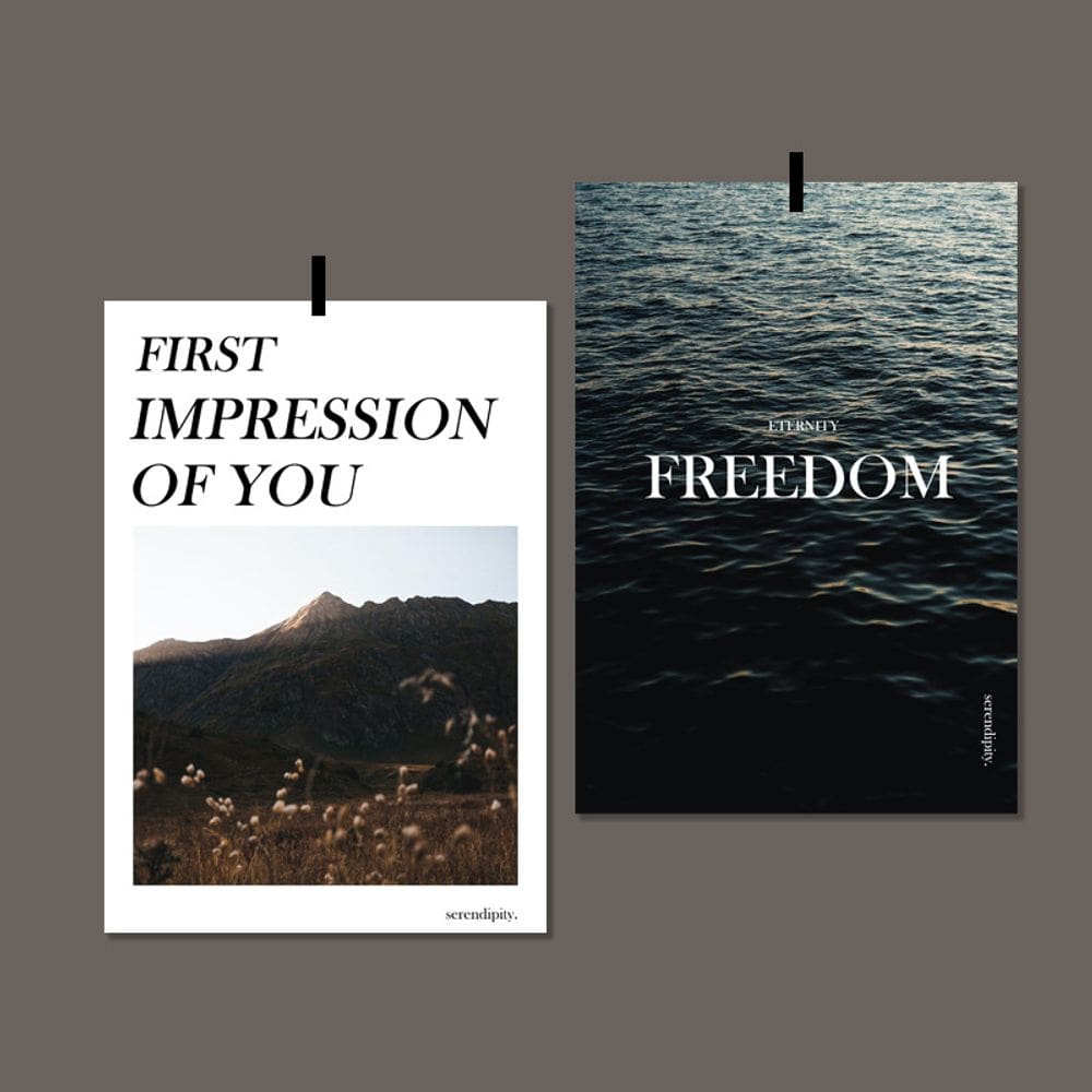 Conjunto de pôsteres, arte de parede, tons de preto e cinza oceânicos, 40 x 60 cm, 2 unidades