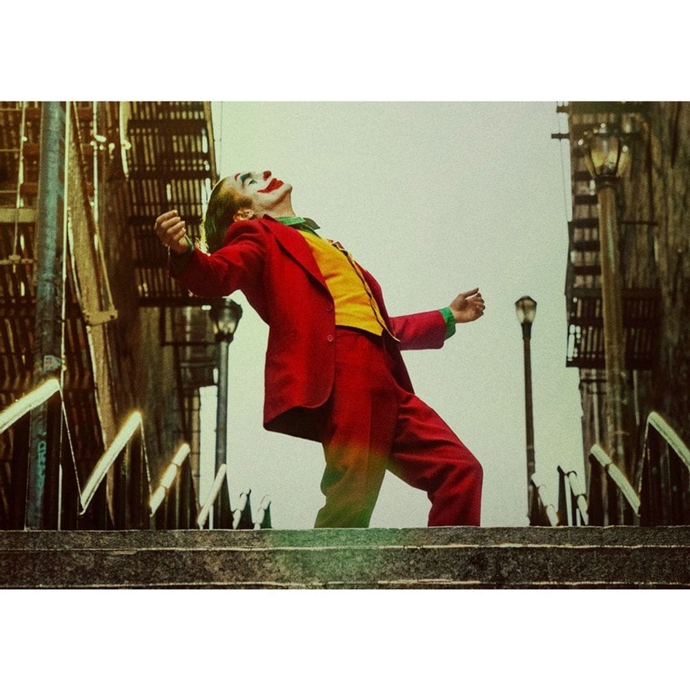 Pintura em pôster Joker Arthur Fleck Vintage 30x42cm