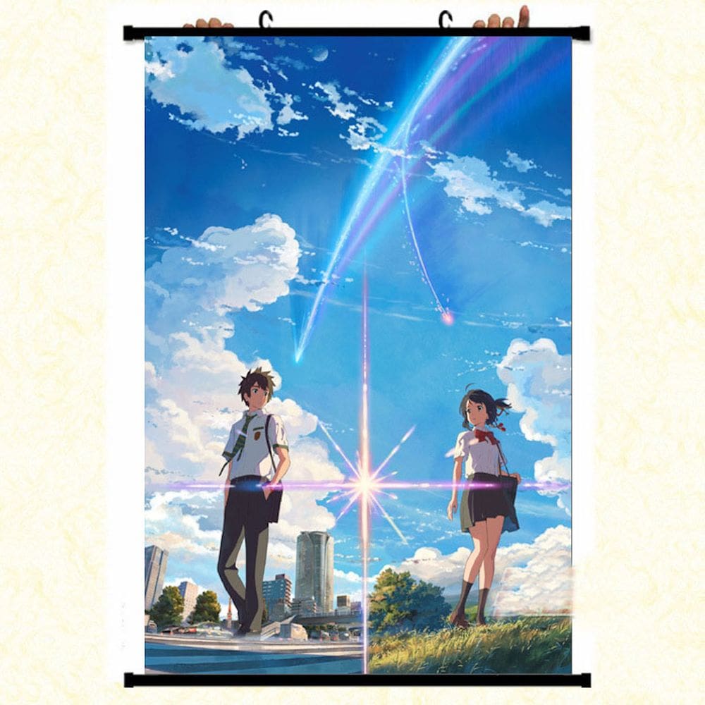 Pintura de arte de parede Scroll Your Name Taki Tachibana Mitsuha