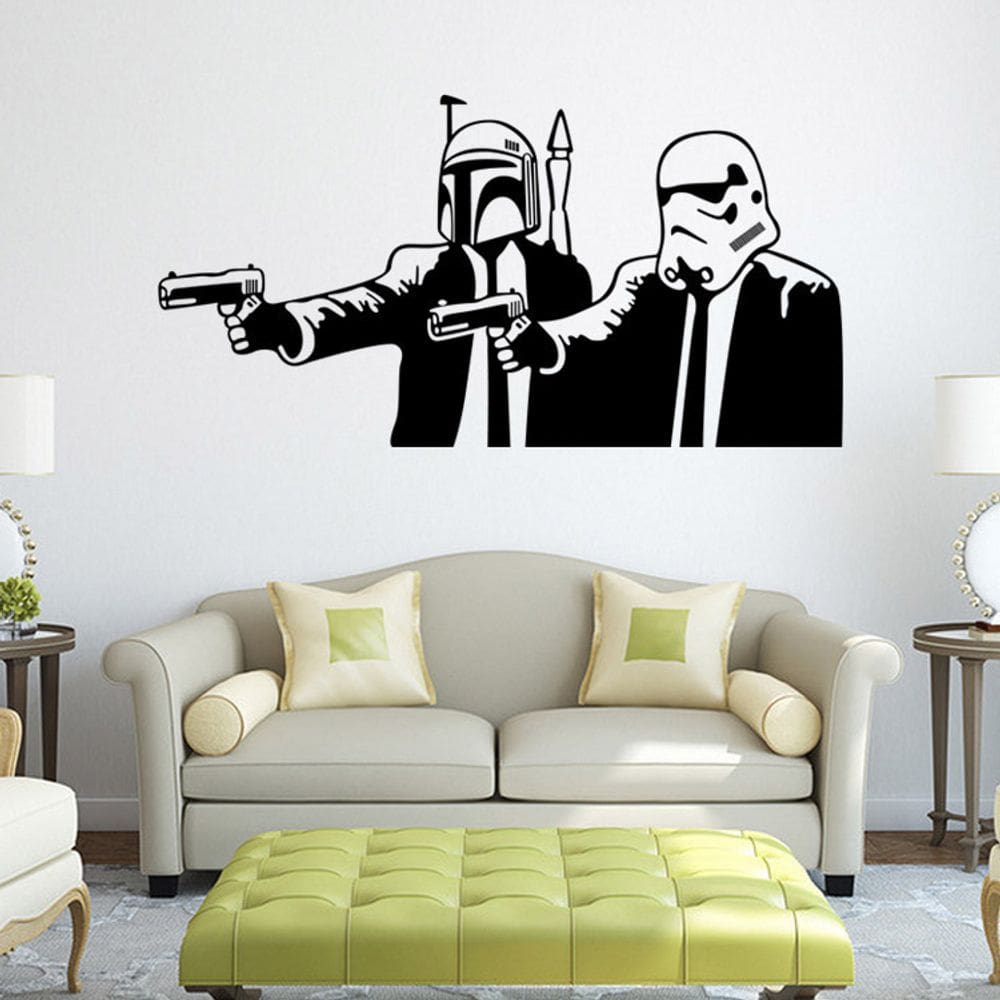Adesivo de parede Star Wars Sketch, decoração autoadesiva