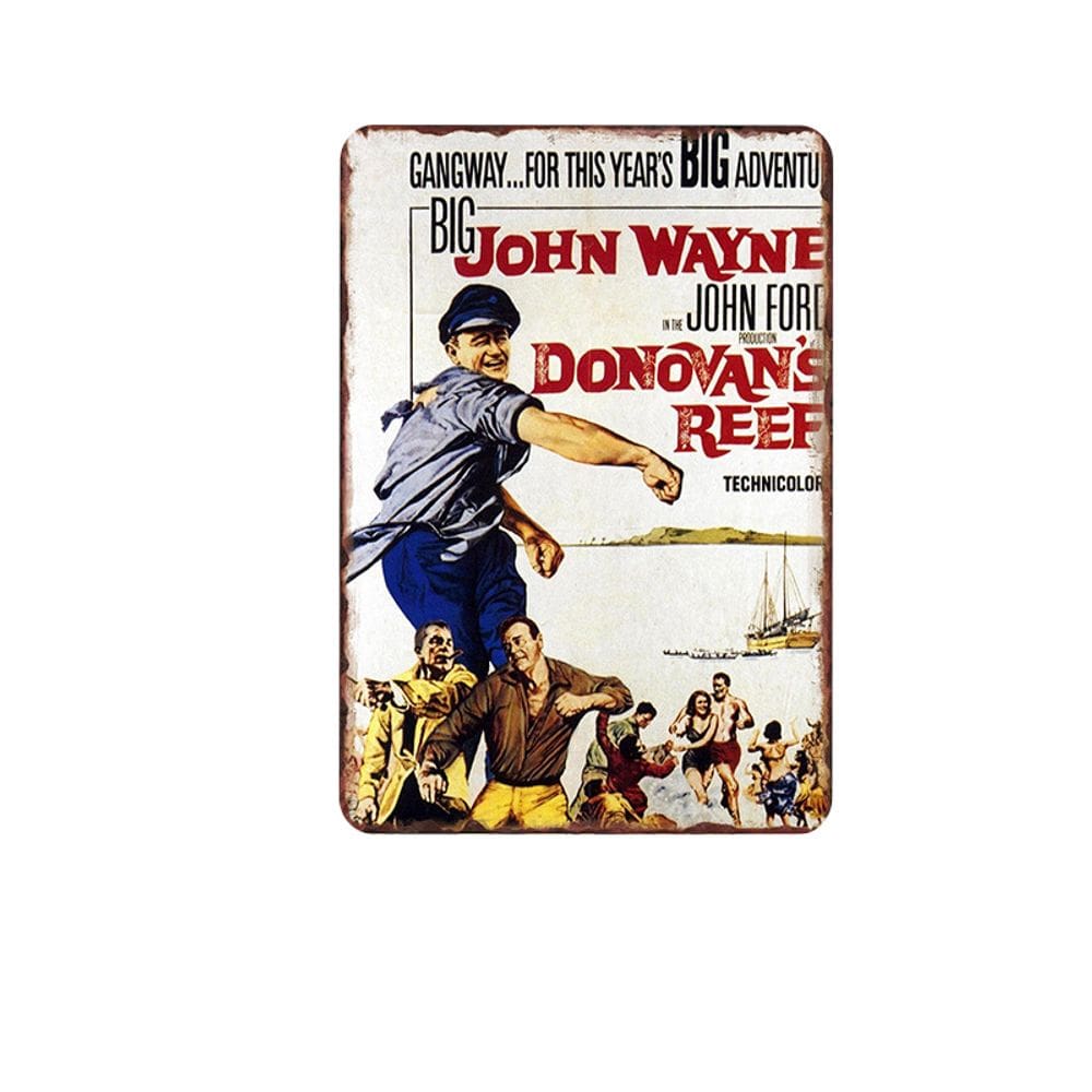 Pôster de filme vintage Iron Sign John Wayne Donovan`s Reef