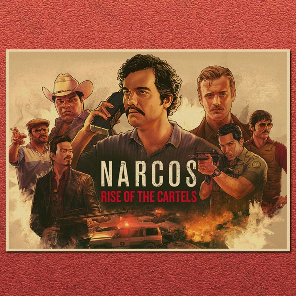 Pôster Narcos Vintage Wall Art Print Che Guevara 15x30cm