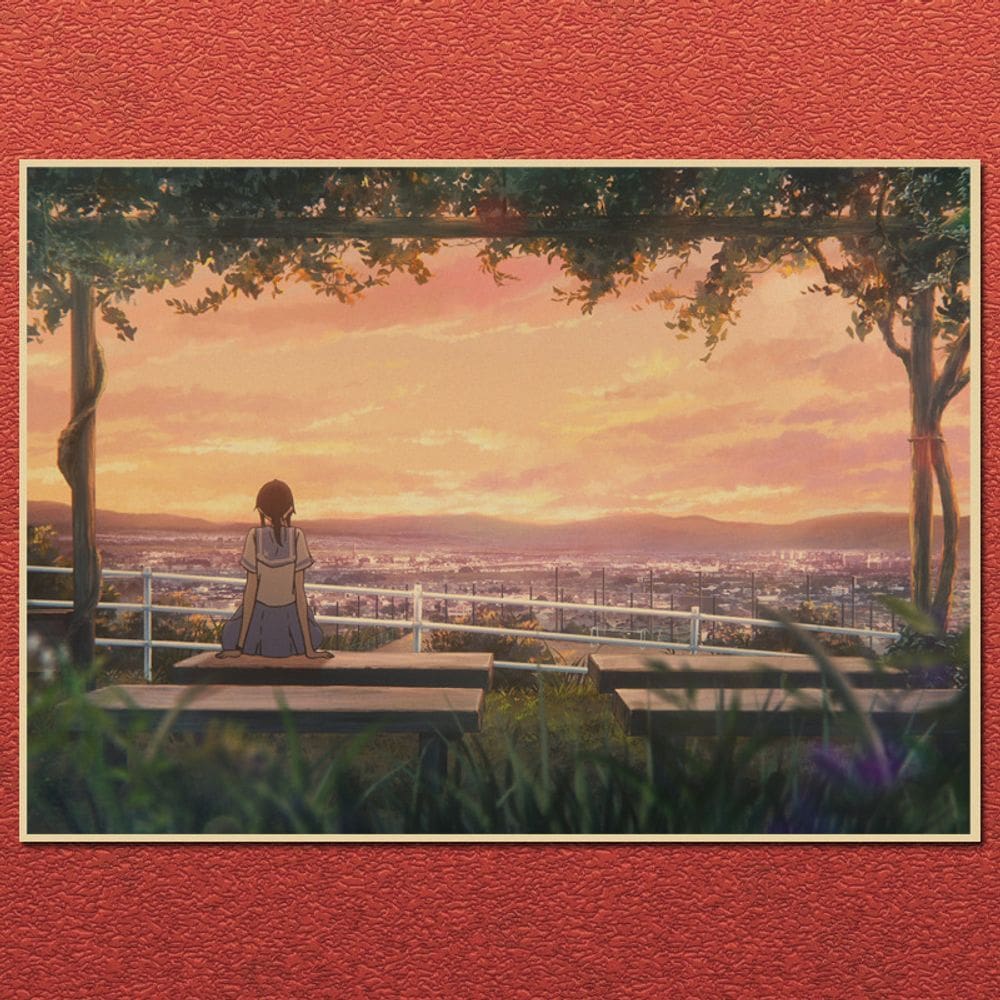 Impressão de pôster Liz and the Blue Bird Anime 30x42cm sem moldura