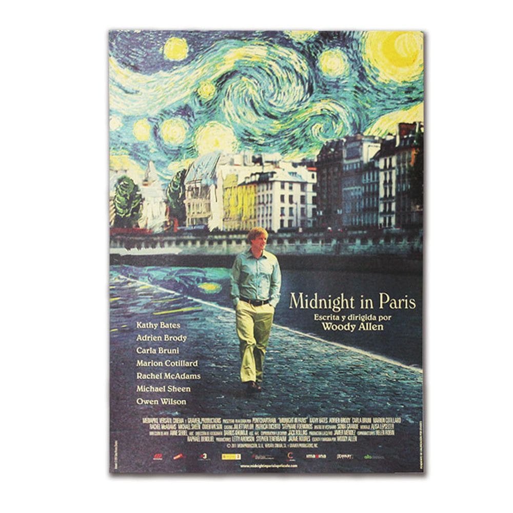 Pôster vintage Midnight in Paris Cinematic Retro 51,5x36cm
