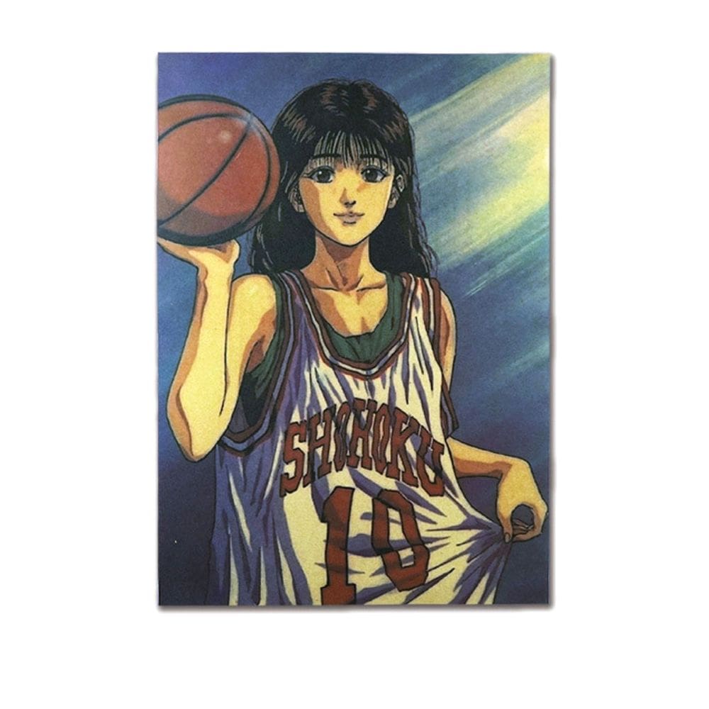 Pôster vintage Akira Shihoko Basketball Slam Dunk Art 51,5x36cm
