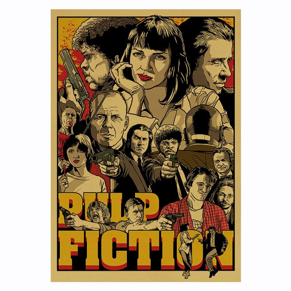 Pôster Pulp Fiction, versão em quadrinhos, impressão sem moldura 50,5x35cm